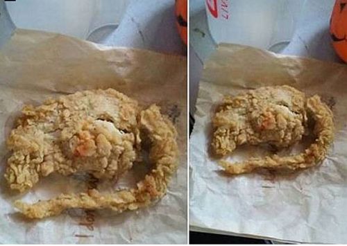 Odbierając zestaw klient KFC  z Los Angeles zobaczył, że zamówienie wygląda jak panierowany i smażony w głębokim oleju szczur.